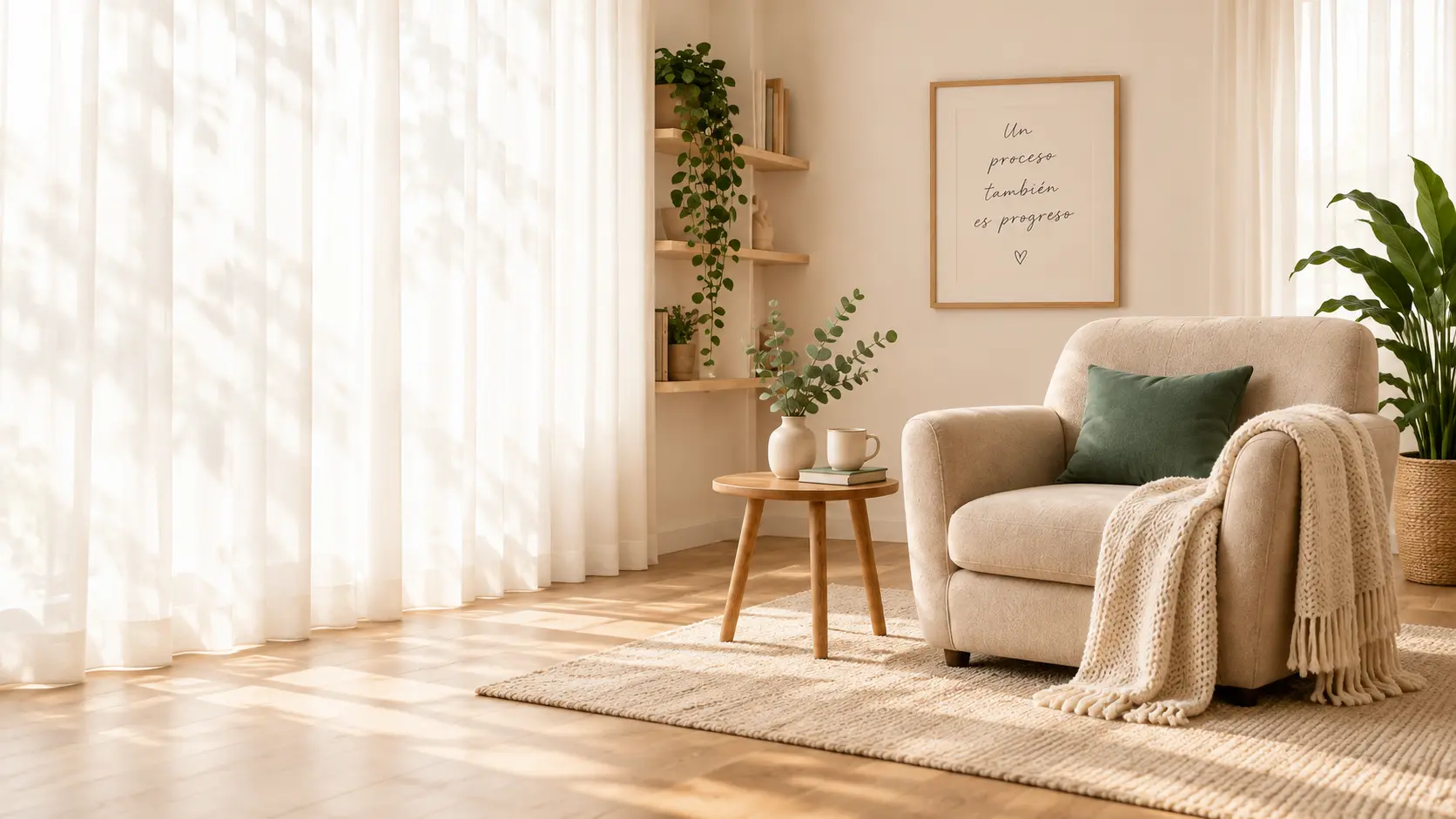 Espacio de psicoterapia cálido y acogedor